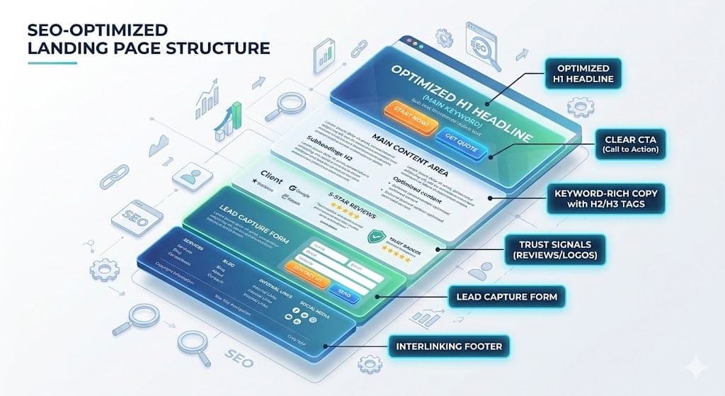 SEO Landing Page Structure Diagram